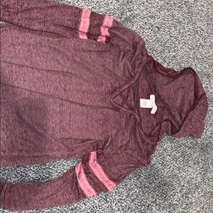Maroon long sleeve hoodie